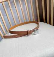 Loewe belt in brown with silver buckle width 2cm - 5