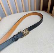 Loewe belt in black with gold buckle width 2cm - 2