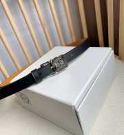 Loewe belt in black with silver buckle width 2cm - 1