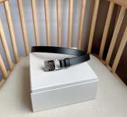 Loewe belt in black with silver buckle width 2cm - 5