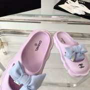 Chanel slippers in pink with bow tie - 2