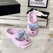 Chanel slippers in pink with bow tie - 5