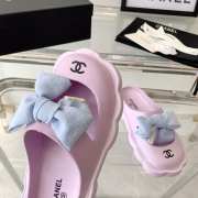 Chanel slippers in pink with bow tie - 4