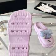 Chanel slippers in pink with bow tie - 6