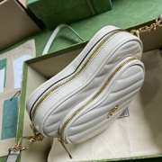 Gucci G mini heart-shaped bag in white 20x17.5x6.5cm - 3