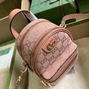 Gucci Ophidia mini GG shoulder bag in pink 14x19x12cm - 5