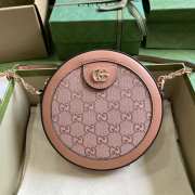 Gucci Ophidia GG mini round bag in pink 18x18x4.5cm - 1