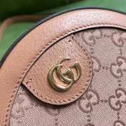 Gucci Ophidia GG mini round bag in pink 18x18x4.5cm - 2