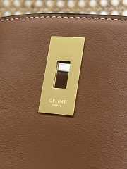 Celine teen bucket in brown 16x18x16cm - 3