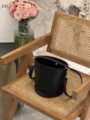 Celine teen bucket in black 16x18x16cm - 4