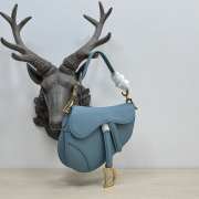 Dior saddle in blue with gold buckle 17×5×15cm - 6