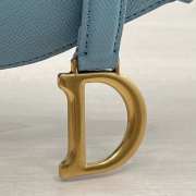 Dior saddle in blue with gold buckle 17×5×15cm - 5