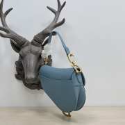 Dior saddle in blue with gold buckle 17×5×15cm - 2