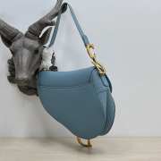 Dior saddle in blue with gold buckle 24×6×18cm - 5