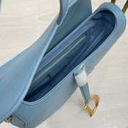 Dior saddle in blue with gold buckle 24×6×18cm - 4