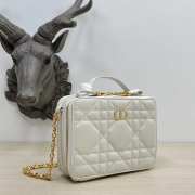 Dior caro in white with gold buckle 18×5×13cm - 6