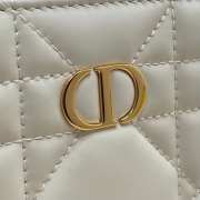 Dior caro in white with gold buckle 18×5×13cm - 5