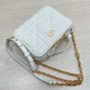 Dior caro in white with gold buckle 18×5×13cm - 2