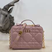 Dior caro in pink with gold buckle 18×5×13cm - 1