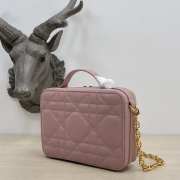 Dior caro in pink with gold buckle 18×5×13cm - 4