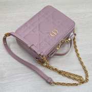 Dior caro in pink with gold buckle 18×5×13cm - 2