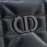 Dior caro in black with silver buckle 18×5×13cm - 6