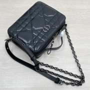 Dior caro in black with silver buckle 18×5×13cm - 4