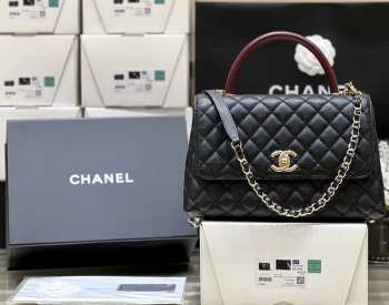 Chanel Coco handle in balck with gold buckle 27cm