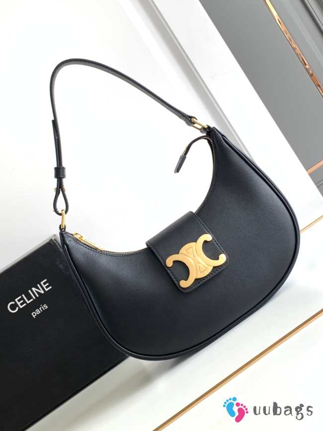 Celine Ava Triomphe In Black Bag 23x13.5x6cm - 1