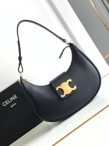 Celine Ava Triomphe In Black Bag 23x13.5x6cm