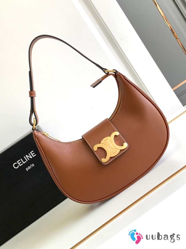 Celine Ava Triomphe In Brown Bag 23x13.5x6cm - 1