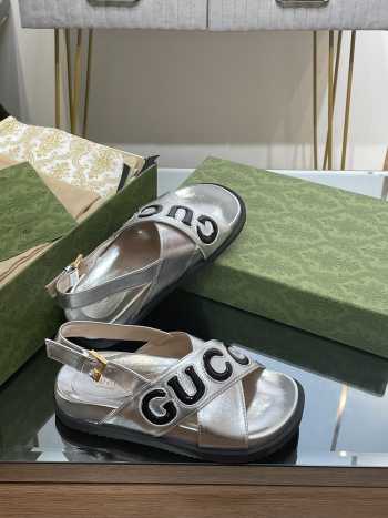 Gucci logo sandal in gray EU 35-41