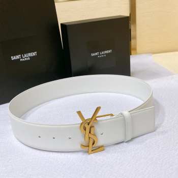 YSL white belt width 5cm