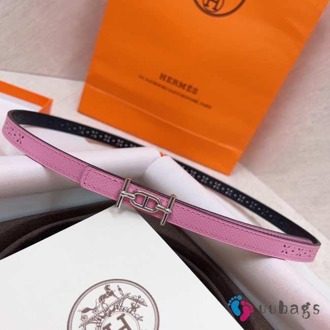 Hermes Rivage belt in pink - 1