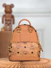  MCM Classic Backpack In Brown 10x17.5x21cm - 2