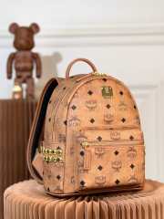 MCM Classic Backpack In Brown 10.5x21.5x26cm - 4