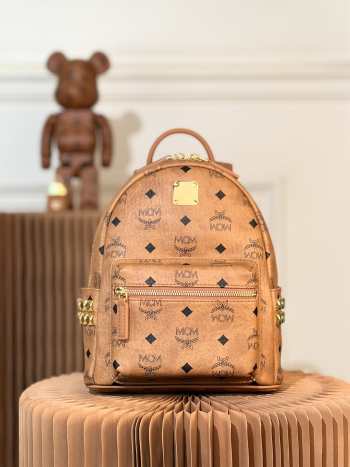 MCM Classic Backpack In Brown 10.5x21.5x26cm