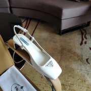 Prada high heeled sandal 5cm in white - 4