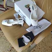 Prada high heeled sandal 5cm in white - 2