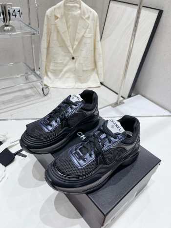 Chanel Logo Sneakers In Black EU 35-40