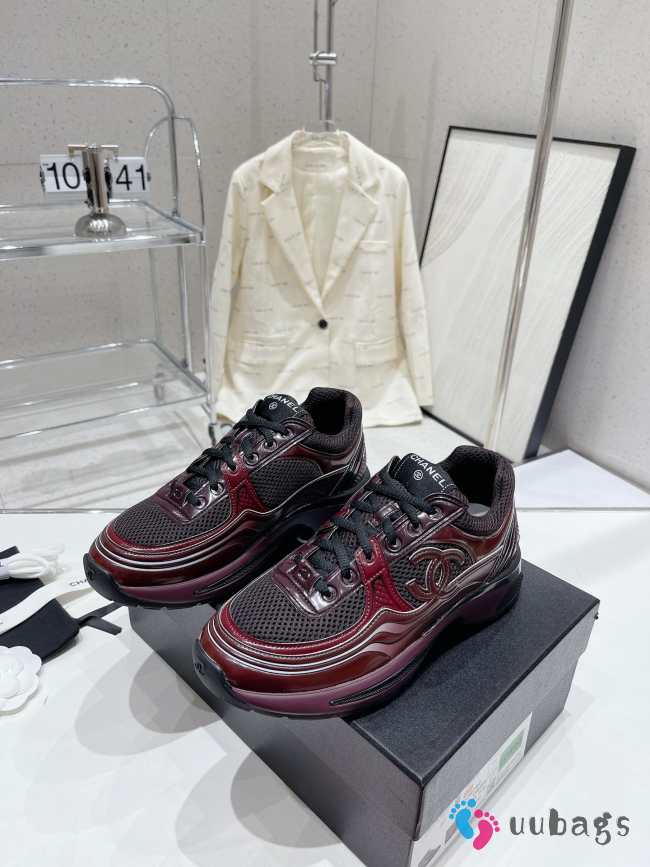 Chanel Logo Sneakers In Red EU 35-40 - 1