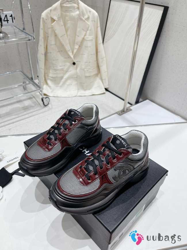 Chanel Logo Sneakers In Red & Black EU 35-40 - 1