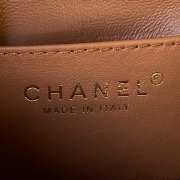 Chanel Mini Flap Bag Lambskin Wenge Wood Chain Bag 18cm - 6