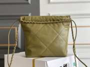 Chanel 22s tote bag green with gold buckle 19cm - 4