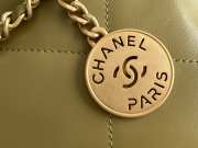 Chanel 22s tote bag green with gold buckle 19cm - 3