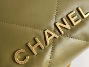 Chanel 22s tote bag green with gold buckle 19cm - 2