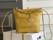 Chanel 22s yellow tote bag with gold buckle 19cm - 1