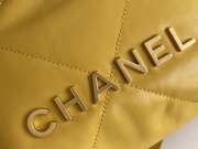 Chanel 22s yellow tote bag with gold buckle 19cm - 6