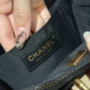 Chanel denim flap bag in black 19x13x5cm - 3