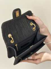 Chanel denim flap bag in black 19x13x5cm - 2